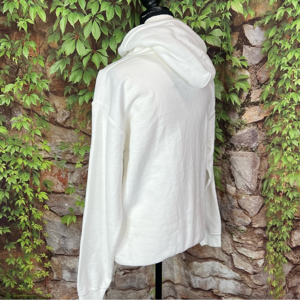 NIRVANA White Hooded Pop Art 90s Inspired Graphic French Terry Sweatshirt, XS - Picture 6 of 10